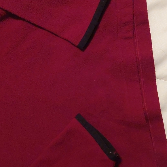 Victoria's Secret PINK quarter zip fleece sweater maroon size large - Picture 4 of 5
